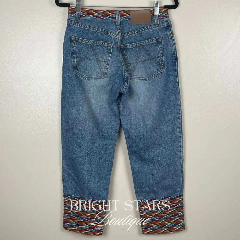 Rare Multicolor Trim Cropped Jeans ASO Buffy Summers BtVS High Rise Vintage